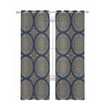 thumbnail image 1 of Traditional Tribe Sheer Curtains 84 Inch Length 2 Panels Set for Living Room/Bedroom, Retro Rustic Morocco Pattern Kitchen Curtains Grommet Semi-Sheer Curtains Drapes Window Treatments 52"x84"x2, 1 of 7
