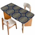thumbnail image 1 of Traditional Tribe Table Cloths for 4 Foot Rectangle Tables, Retro Rustic Morocco Pattern Patio Waterproof Elastic Fitted Tablecloths, Washable Rectangular Table Cover for Camping, 1 of 8