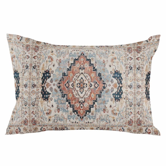 Traditional Tribes Throw Pillow Cover 12 x 20 Inch Decorative Pillow Cover Boho Ethnic Tribal Floral Abstract Lumbar Pillowcase Seasonal Rectangle Cushion Case for Couch Sofa Bed Living Room