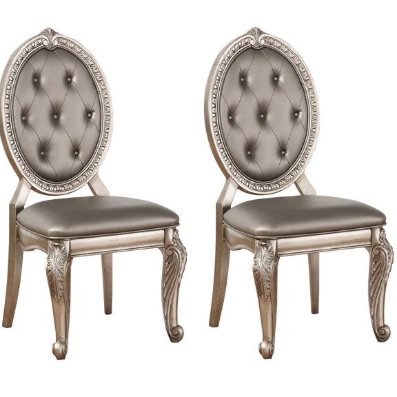 Traditional Tufted Back Side Chair Set / Create a Distinctive Dining Experience