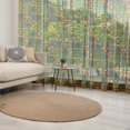 thumbnail image 1 of Traditional Tulle Curtains with Rod Pocket, Floral Tile Mosaic Style Azulejo Portuguese Moroccan Cultural Motif, Sheer Drape for Wedding Party 2 Panels, 7 Sizes, Multicolor, by Ambesonne, 1 of 3