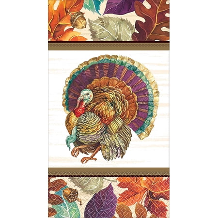 Thanksgiving Traditional Turkey Guest Towels, 4.5" x 7.8", 16 Ct.
