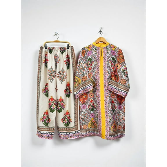 Traditional Two Piece Kurti Set, Cultural Wear for Women