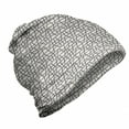 thumbnail image 1 of Traditional Unisex Beanie, Dotted Australian Motif, Hiking Outdoors, Dark Grey and Eggshell, by Ambesonne, 1 of 1