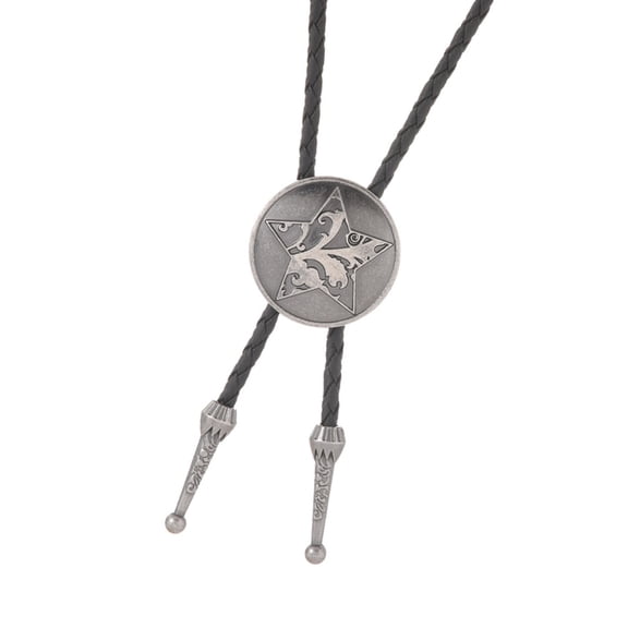 Traditional Unisex Necklace Durable PU Cord Metal Star Charm Casual Formal Wear