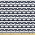 thumbnail image 1 of Traditional Upholstery Fabric by the Yard, Chinese Geometry Motif with Curved Forms Stripes Far Eastern Abstract, Decorative Fabric for DIY and Home Accents, Dark Indigo White by Ambesonne, 1 of 5