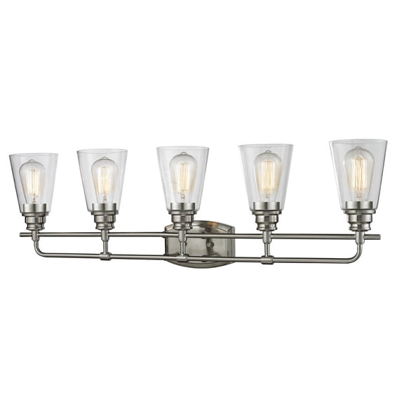428-5V-BN-Z-Lite-Annora - 5 Light Bath Vanity in Utilitarian Style - 36.75 Inches Wide by 10.75 Inches High-Brushed Nickel Finish