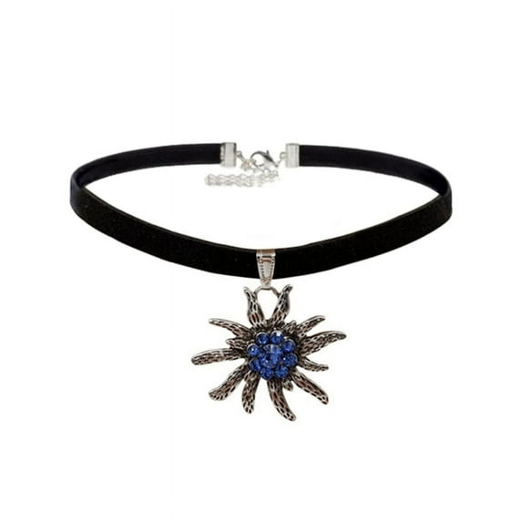 Traditional Vintage Edelweiss Necklace Fashion Flower Charm Pendant Necklaces Women Choker Clavicle Chain Jewelry Gift