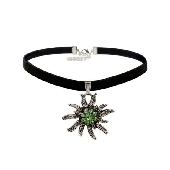 Traditional Vintage Edelweiss Necklace Fashion Flower Charm Pendant Necklaces Women Choker Clavicle Chain Jewelry Gift