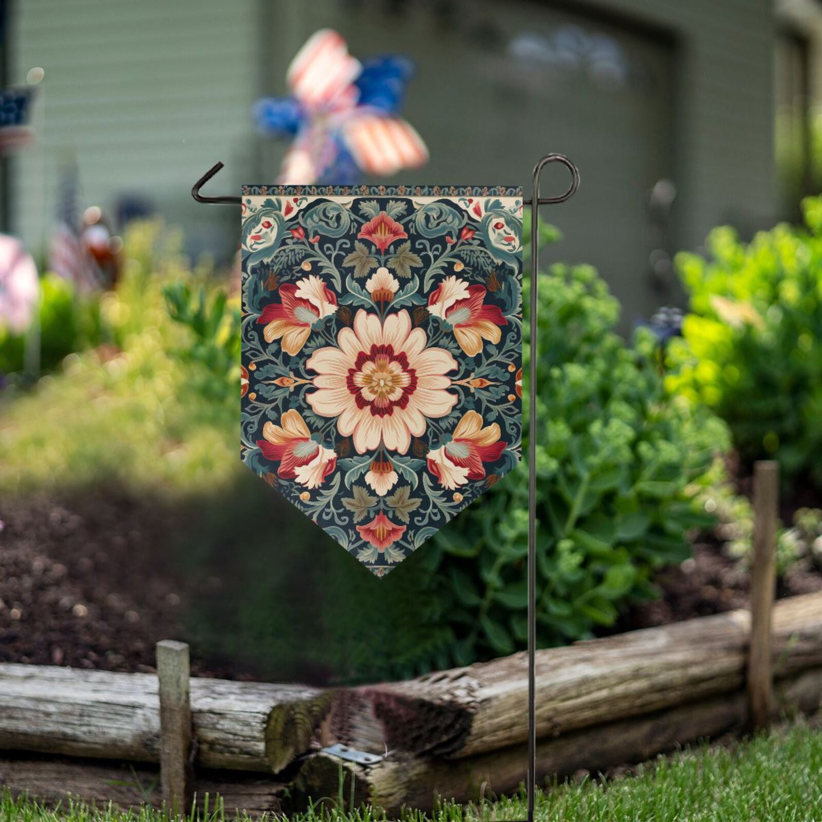 Traditional Vintage Pattern Garden Flag 18