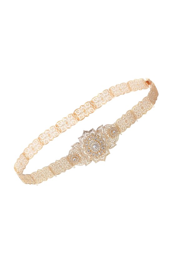 Traditional Waist Belt Russian Caucasus Costume Crystal Belt for Stage Performances Elegant Wedding Costume Waistband