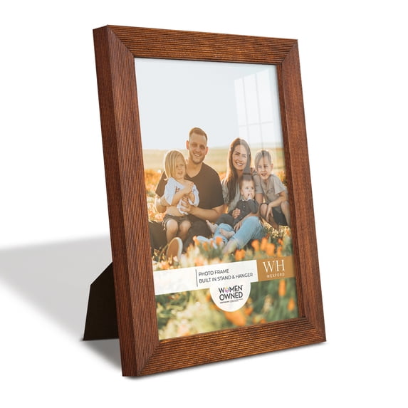 Traditional Walnut Tone Picture Frame, 6 x 8