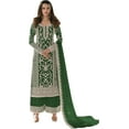 thumbnail image 1 of Traditional Wear Indian Designer Shalwar Kameez Suits Pakistani Palazzo Dress ( Green, 5XL - 52 ), 1 of 6