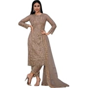 Traditional Wear Indian Pakistani Designer Sewn Salwar Kameez Trouser Pant Dress  Cream, XL - 44