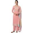 thumbnail image 1 of Traditional Wear Indian Trouser Pant Dress Pakistani Designer Stitched Shalwar Kameez Suits ( Pink, XS - 36 ), 1 of 5