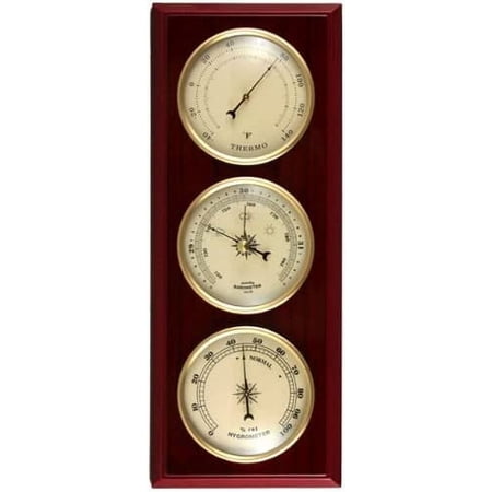 Traditional Weather Station with Cherry Finish Dial
