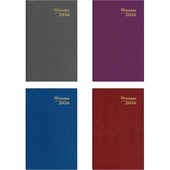 Traditional Weekly Pocket Planner Appointment Book 12 Months January To December Perfect Binding 4.75" x 3" Assorted Colors (CB303.ASX-26)