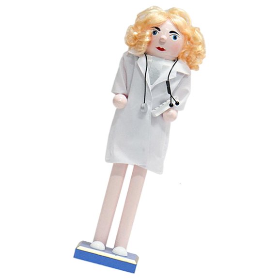 Wood Nurse Nutcrackers Ornament Nurse Dressed Wood Nutcrackers Ornament Festival Table Christmas Decoration