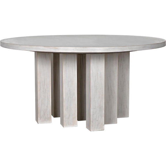 Traditional White Wash Mahogany Pedestal Table for Sale