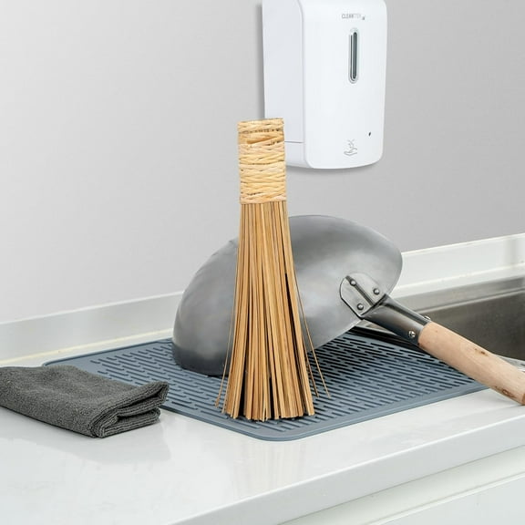 Traditional Wok Brush - Stiff Whisks, Ergonomic Handle, Bamboo Pot Scraper, Suitable For Cleaning Wok, Pan, Grill, Pot, Dish, And More