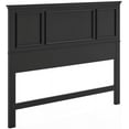 Traditional Wood Full Queen Panel Headboard in Black