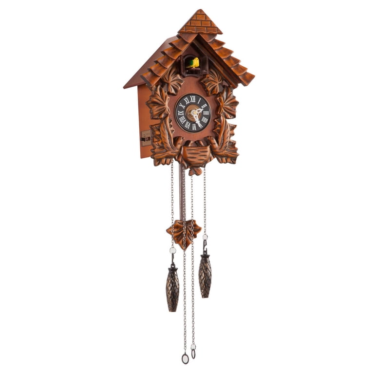 Fox Valley Traders, Traditional Wooden Cuckoo Clock, 11inch