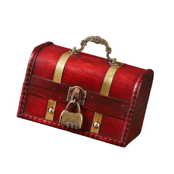 Traditional Wooden Multi Use Storage Box For Home Office Dustproof Design Secure Locking Mechanism