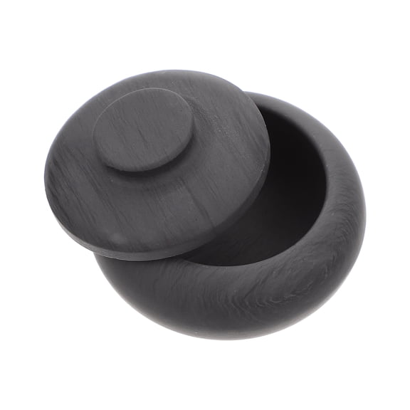 ifundom Black Natural Stone Calligraphy Inkstone with Lid for Home Use 1Pc