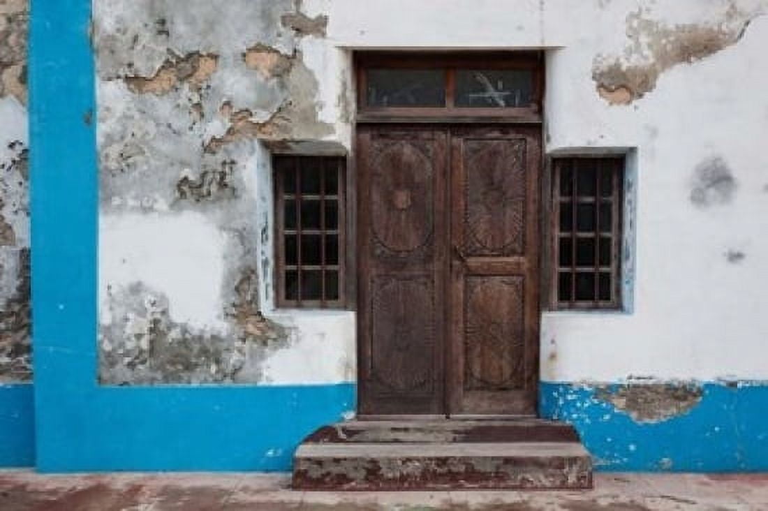 Traditional carved door in Quirmbas National Park Ibo Island Morocco Canvas Art - Alida Latham DanitaDelimont (18 x 12)