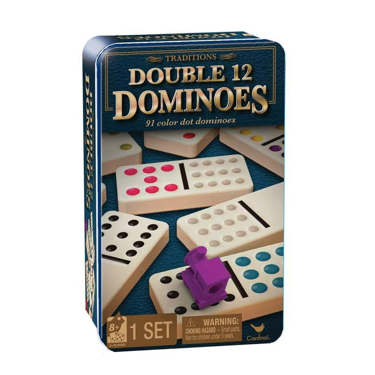 Double 12 Dominoes in Tin With Trains Double 12 Dominoes in Tin With Trains