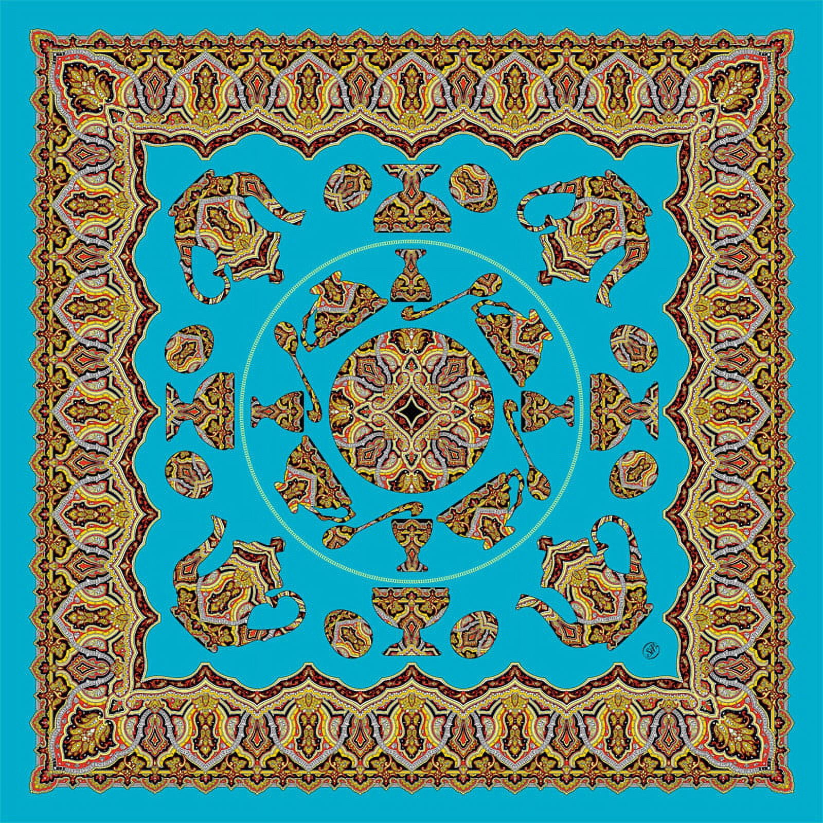 Torquoise Square Traditions Faberge Square Silk Turquoise Square 36 x 36 Inch Shawl For ...