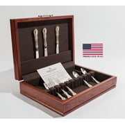 Traditions Flatware Chest, Solid American Cherry Hardwood with Rich Mahogany Finish