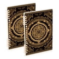 thumbnail image 1 of Traditonal and Mandala Pattern Brown Ring Binder Notebook Journey Note Diary College Ruled Spiral Notebook Study Loose Leaf Paper A5 60 Pages, 1 of 8