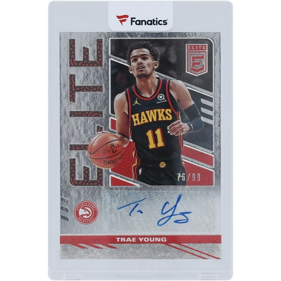 Trae Young Atlanta Hawks Autographed 2021-22 Panini Elite Elite #ES-TYG #76/99 Card - Fanatics Authentic Certified