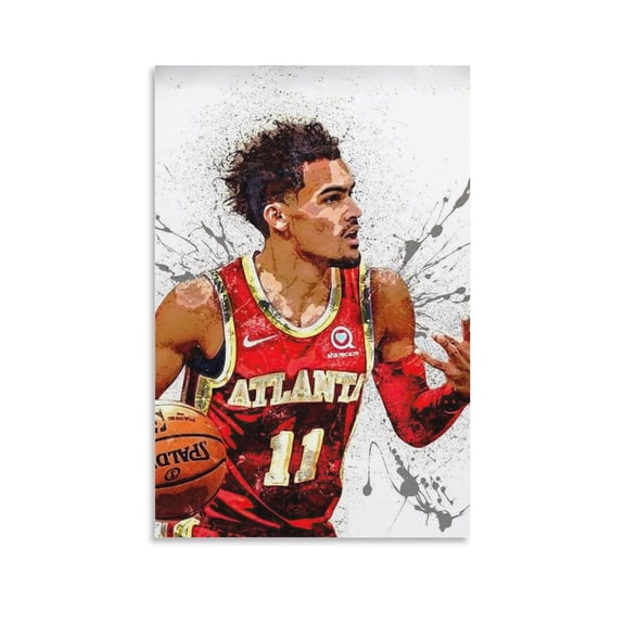 Trae Young Canvas Poster Room Aesthetic Poster Print Art Wall Painting Canvas Posters Gifts Modern Bedroom Decor 24x36inch(60x90cm)