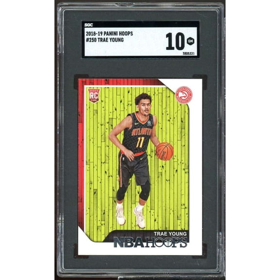 Trae Young Card 2018-19 Hoops #250 SGC 10