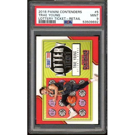 Trae Young Rookie Card 2018-19 Panini Contenders Lottery Ticket Retail #5 PSA 9