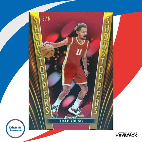 Topps Finest Trae Young SS-3 Showstoppers Red Refractor Atlanta Hawks Basketball Card