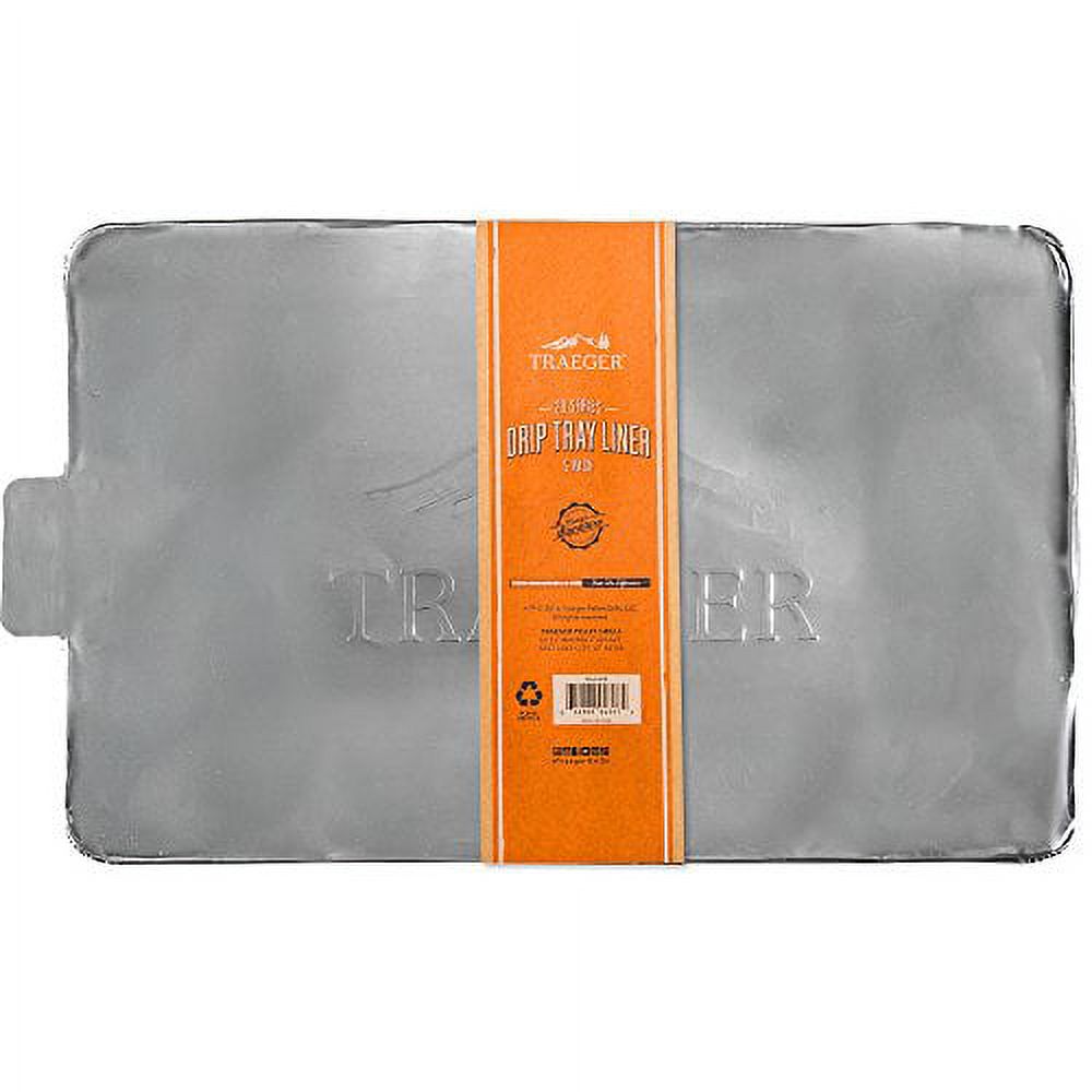 Traeger BAC408 Drip Tray Liner 5Pack for Tailgater and Bronson Wood