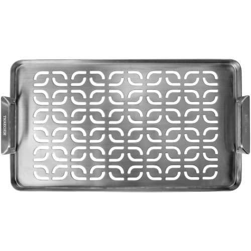 ModiFIRE Stainless Steel Fish & Veggie Grill Tray with Handles