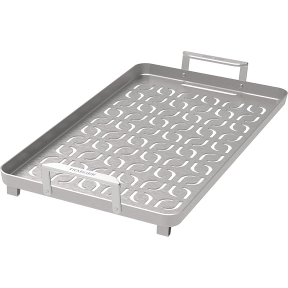 Traeger Pellet Grills Fish & Veggie Grill Tray ModiFIRE - Stainless Steel Accessory Interior & Exterior Use, Professional Finish