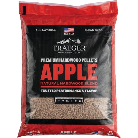 Traeger Grills PEL318 Apple 100% All-Natural Hardwood Pellets - Grill, Smoke, Bake, Roast, Braise, and BBQ 20 lb. Bag
