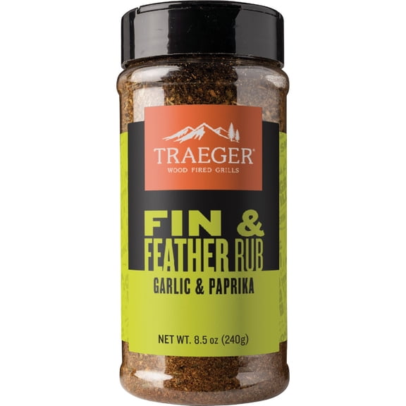Traeger Pellet Grills Fin & Feather Dry Rub - Garlic and Paprika Flavor - Original Version