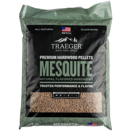 Traeger Grills - Premium Hardwood Pellets - Mesquite - Brown