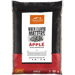 Traeger Pellet Grills Apple Wood Pellets, 20 lbs, Natural Hardwood Flavor