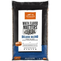Traeger Pellet Grills Deluxe Blend Wood Pellets, 30 lbs. Hickory, Oak, Apple Flavored Hardwood Blend.