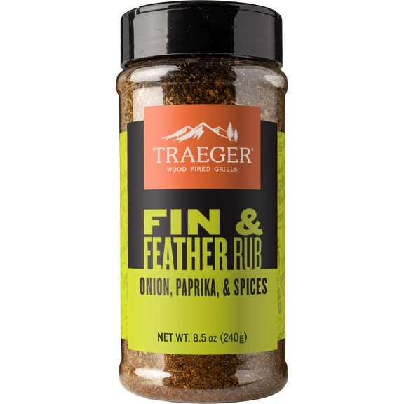 Traeger Pellet Grills Fin & Feather Rub, Mixed Spices and Seasonings, 8.5 oz