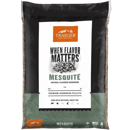 Traeger Pellet Grills Mesquite Wood Pellets, 20 lbs, Natural Hardwood Flavor