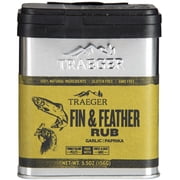 Traeger Pellet Grills SPC176 5.5oz Fin & Feather Rub with Garlic and Paprika