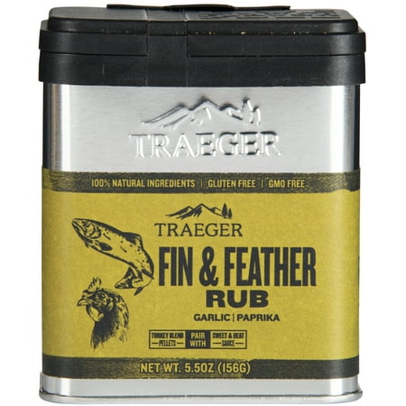 Traeger Pellet Grills SPC176 5.5oz Fin & Feather Rub with Garlic and Paprika